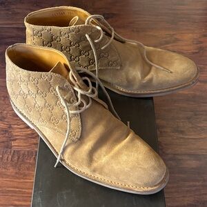 Gucci Brown Suede Chukka Boots for Men